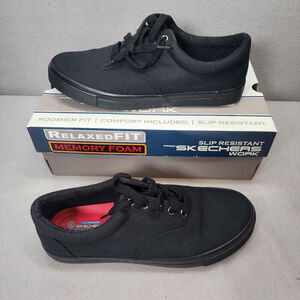 Skechers Sudler Lace Up Work Shoes Slip Resistant Size 10 Memory Foam‎ NIB